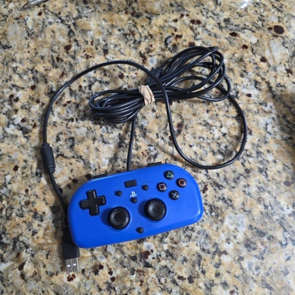 Hori PS4-100U Blue Playstation 4 PS4 Gamepad USB TESTED